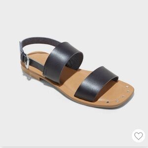 NWT universal thread black sandals 8W